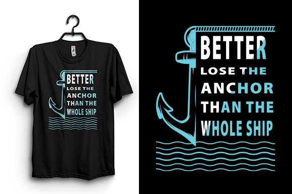 Anchor Typography T-Shirt Design: A Creative Foundation for Your Brand