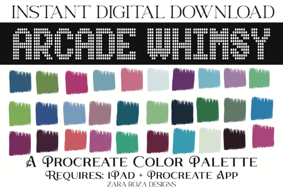 Arcade Whimsy Procreate Color Palette for Digital Art