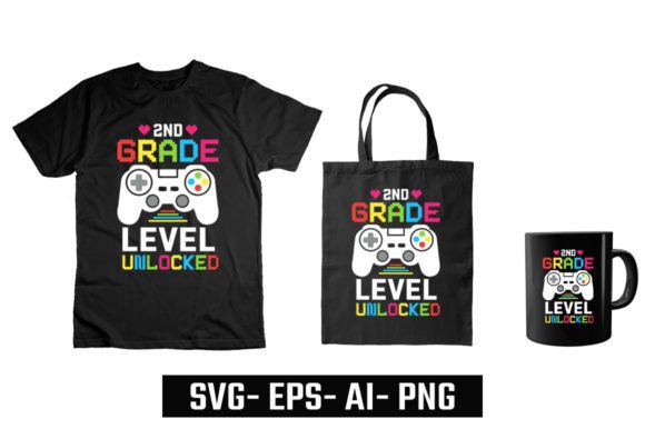 Celebrate Milestones with the 2nd Grade Level Unlocked T-Shirt Design