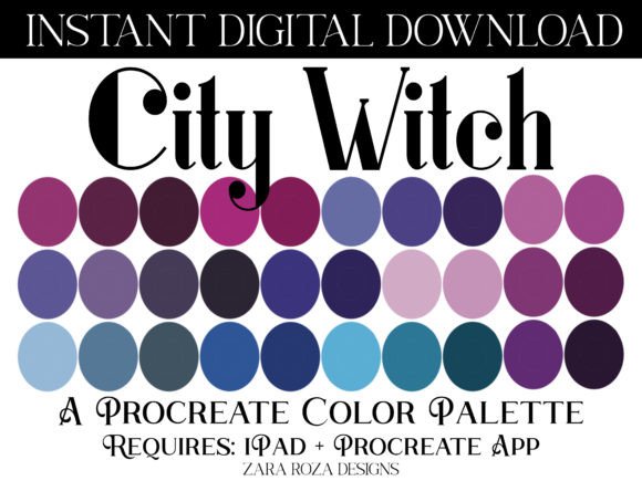 City Witch Procreate Color Palette: Your Gateway to a Magical Aesthetic