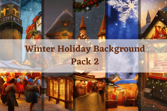 Fantasy Background Winter Holiday Pack 2: Your Portal to a Whimsical Season