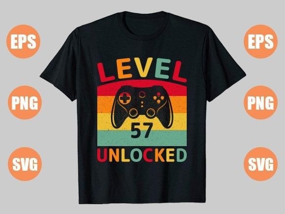 Level 57 Unlocked: More Than Just a Gaming T-Shirt Design