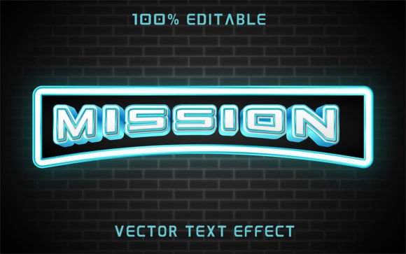 Mission Text Effect Vector Design: A Practical Design Resource