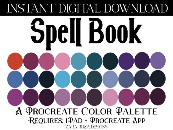 Spell Book Procreate Color Palette: Your Digital Artistry Toolkit