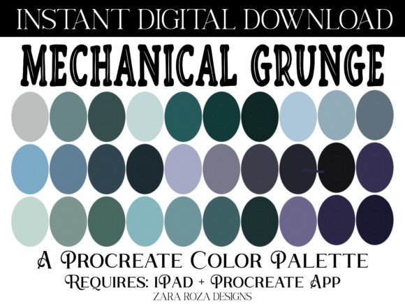 The Mechanical Grunge Procreate Palette