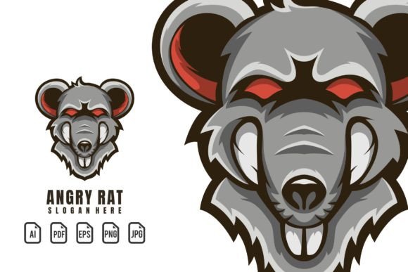 Unlock Your Creative Power with the Angry Rat Mascot Logo Template